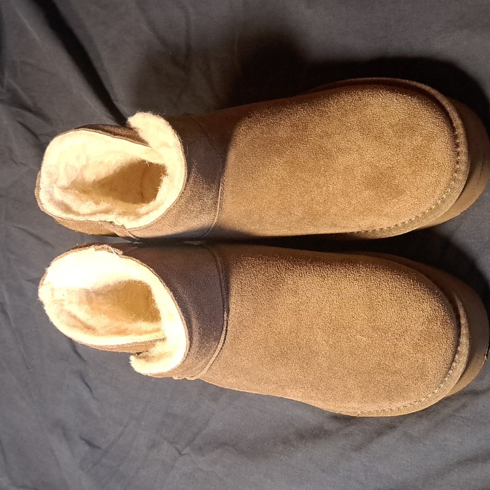 NWOT Bearpaw Women's Toni Zip Side Brown Platform Size 9 Boot - Picture 4 of 14